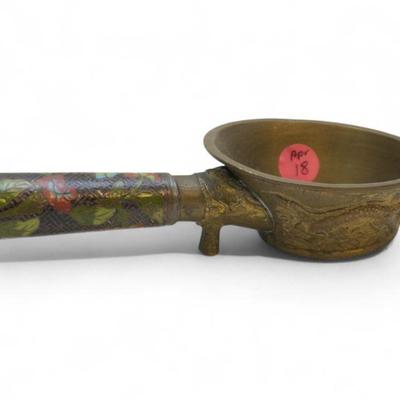 CHINESE DRAGON SILK IRON ENAMELED HANDLE