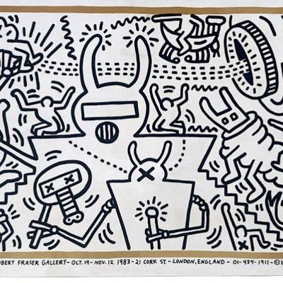 KEITH HARING SIGNED OFFSET LITHOGRAPH 1983
