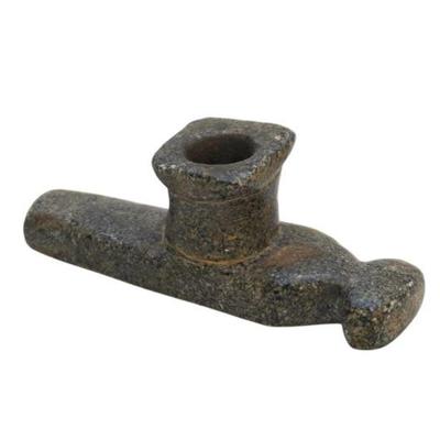 NATIVE AMERICAN STONE CEREMONIAL STONE PIPE