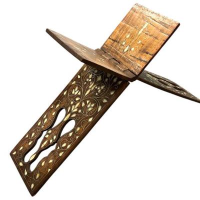 ANTIQUE INLAID ISLAMIC QURAN STAND