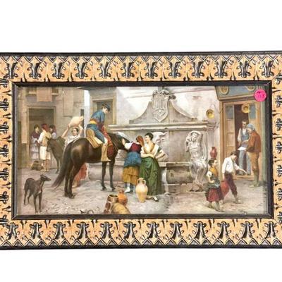 FRAMED JULES WORM (1832-1914) CHROMOLITHOGRAPH

