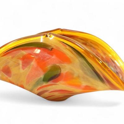 LARGE MID-CENTURY MURANO GLASS HANDBLOWN ITALIAN BOWL
