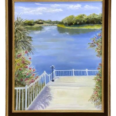 FRAMED ORIGINAL ISLE OF PALMS PAINTING