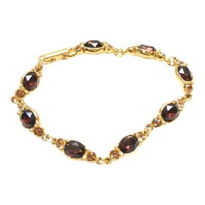 SWAROVSKI CRYSTAL RUBY & TOPAZ BRACELET