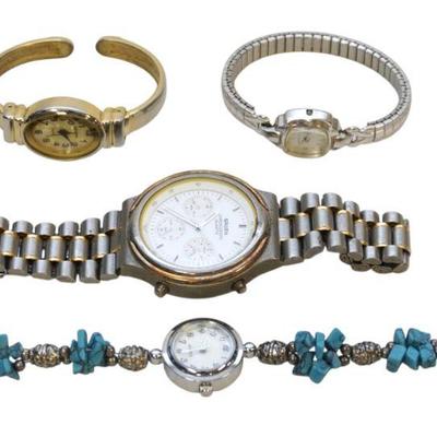 4 VINTAGE WATCHES GRUEN - CARAVELLE - GENEVA
