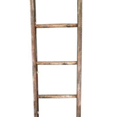 ANTIQUE PRIMITIVE ORCHARD LADDER 68"