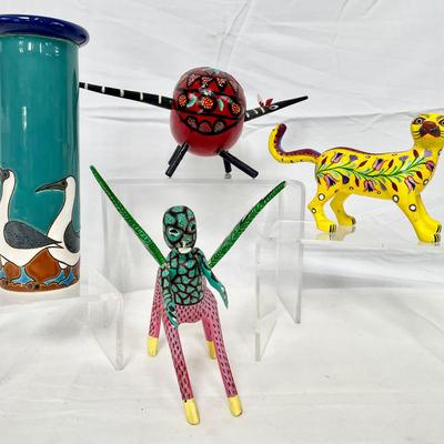 Oaxacan Folk Art Hand Carved & Painted Figures 