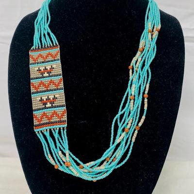 Smithsonian Catalogue Navajo Rug Necklace