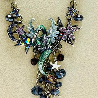 (2) Kirks Folly Draco Dragon Heart Fantasy Necklaces