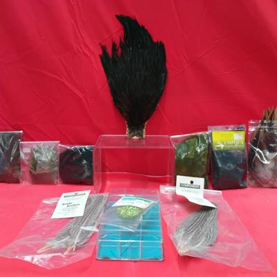 Fly Fishing Tackle Components W/ Black Whiting Hen Cape