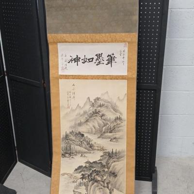 Large Kakejiku Japanese  Scroll