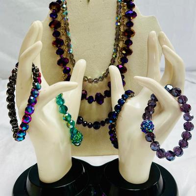 KIRKS FOLLY Awesome Aurora Borealis Beaded Bracelets & Necklaces