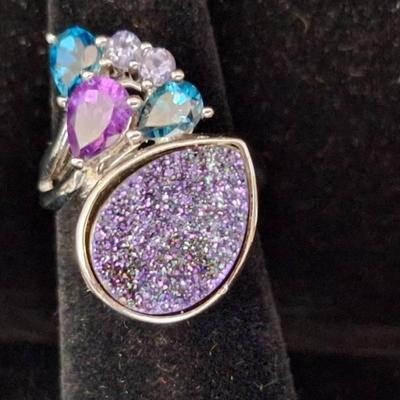 3 Vintage 925 Sterling Silver Rings 
