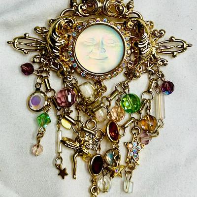 Kirks Folly Seaview Moon Mystical Charms Pin Brooch