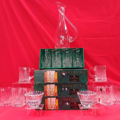 Cristal De Flandre "Salzburg" Crystal Highball Glasses And More
