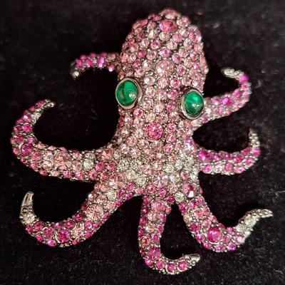 KJL Kenneth Jay Lane Atlantis Octopus Brooch Pin 