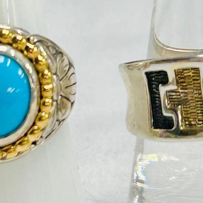 (2) Carolyn Pollack Sterling Rings (sz 7.5)