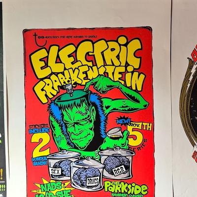 Electric Frankenstein Advertising + Signed Poster 