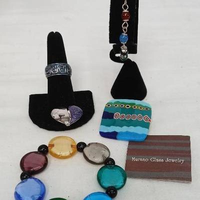 Murano Glass  and Italian Milor Jewelry