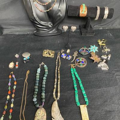 Assorted Gem And Mineral Jewelry 