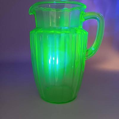 Uranium Glass Pitcher 