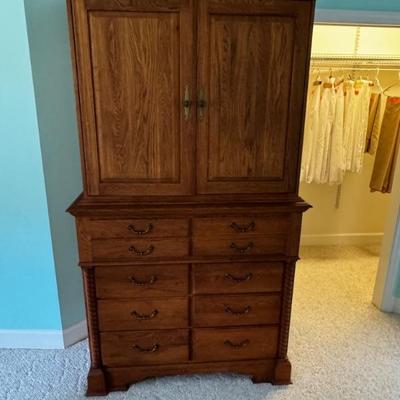 Armoire can be separated to make chest of drawers 