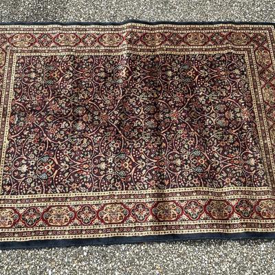 Verona Blue Oriental Pattern Rug 3'4" X 4'7"