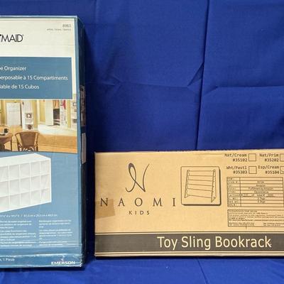 Closetmaid Cube Organizer & Naomi Toy Sling Bookrack