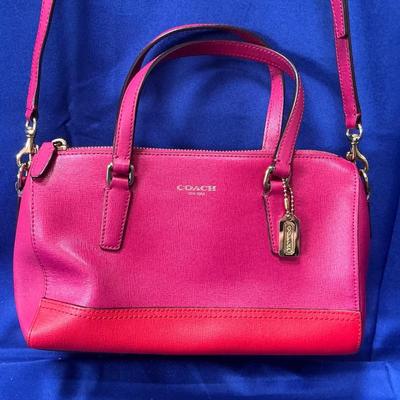 Coach Mini Satchel Pink Red Handbag
