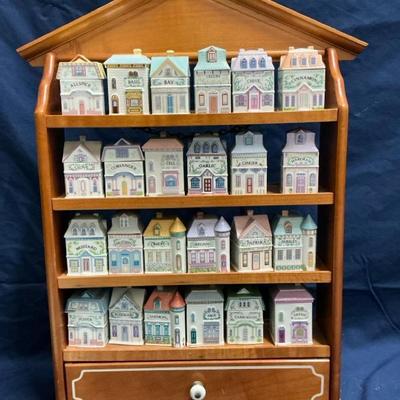 Lenox Spice Village Canisters & Display