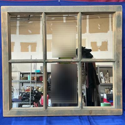 Wood Window Frame Wall Mirror
