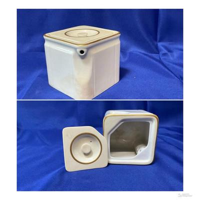 Vintage Cunard Cruise White Star Line Cube Teapot RARE