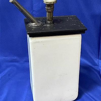 Vintage Porcelain Soda Fountain Syrup Dispenser