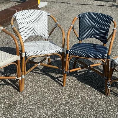 4 All Weather Woven Rattan Chairs