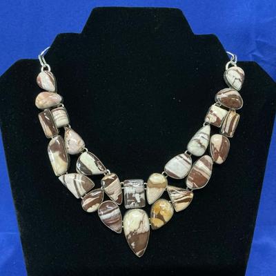 Jasper Bib Necklace 