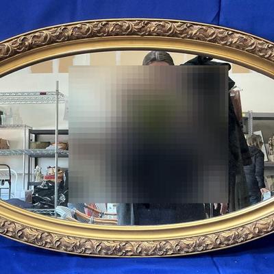 Gold Ornate Frame Oval Wall Mirror