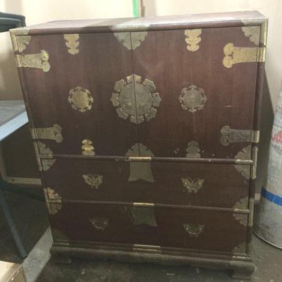 Asian Brass Biund Chest of Drawers