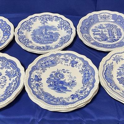Assorted Lot Of SPODE Blue Room Collection Fine China Plates