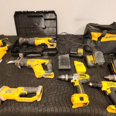 DeWalt Battery Power Tools With Chargers