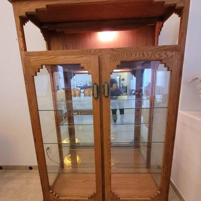 Lighted Southwestern China Cabinet 
