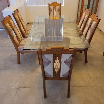 Southwestern Dining Table & 6 Chairs 