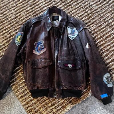 Vintage leather Bomber Jkt