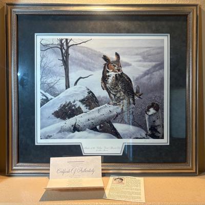 “Master of the Valley - Great Horned Owl” by Marc Hanson Artist Proof Print