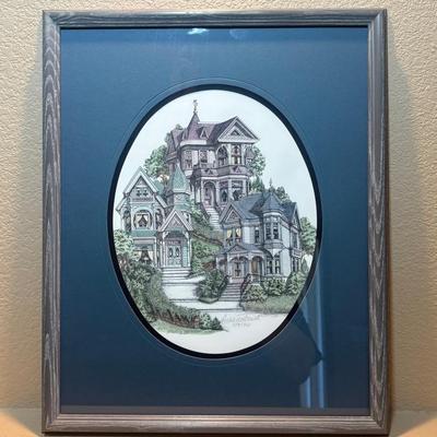 Debbie Patrick Victorian Houses 1990 Hand-Watercolored Lithograph 360/600