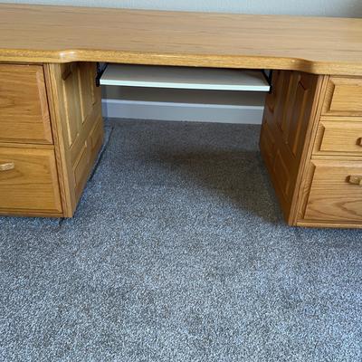 Solid Oak Office Desk