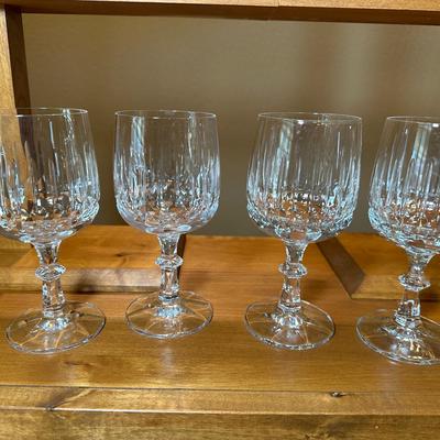 Set Of of 4 Vintage Schott Zwiesel Tango Crystal Vertical Cut Glasses