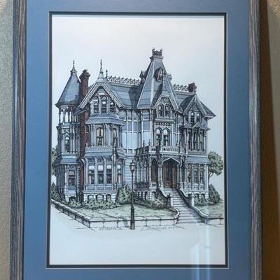 Debbie Patrick “Charles Holbrook Residence” 1987 Hand-Watercolored Lithograph 360/600