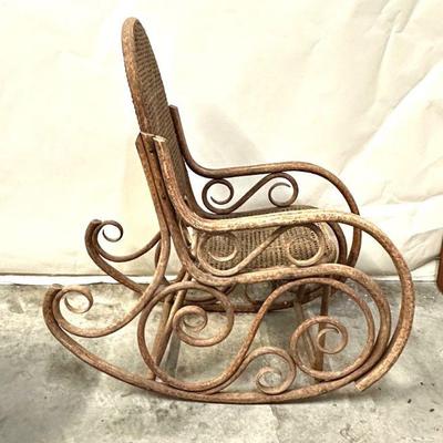 Vintage Thonet Style Oversized Rocking Chair