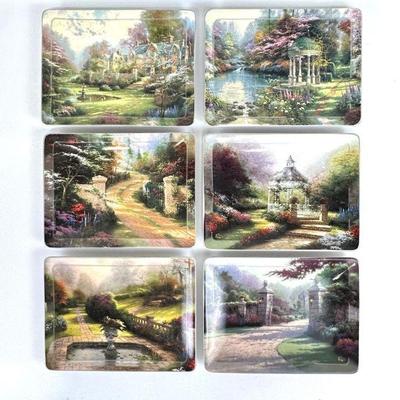 Vintage Thomas Kinkade "Natures Retreats" Porcelain Plates - Set of 6