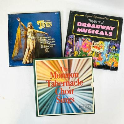 Vintage Vinyl Collections Broadway Musicals, Mormon Tabernacle and Thais
